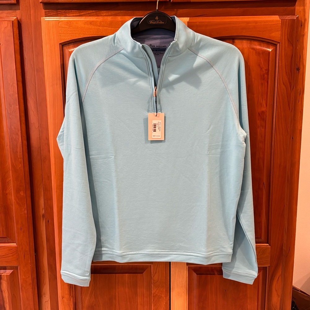 Brand new Peter Millar quarter zip. Blue size Men’s Small. NWT